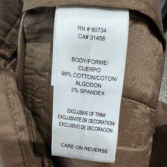 BCBGeneration high waist flare leg pinstriped trousers brown size 6 - Picture 9 of 14